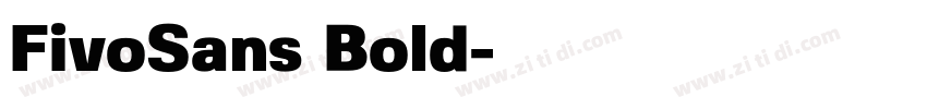 FivoSans Bold字体转换